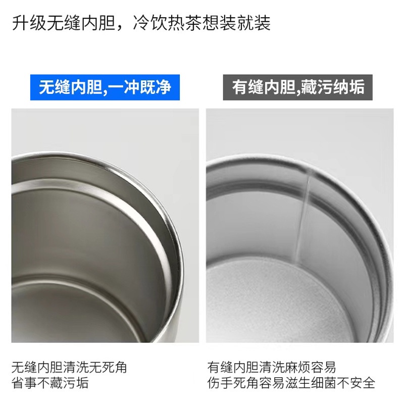 Ly giữ nhiệt bình giữ nhiệt 600 ml  Ame.ric.ano inox cao cấp kèm ống hút Miibooshi d2.121