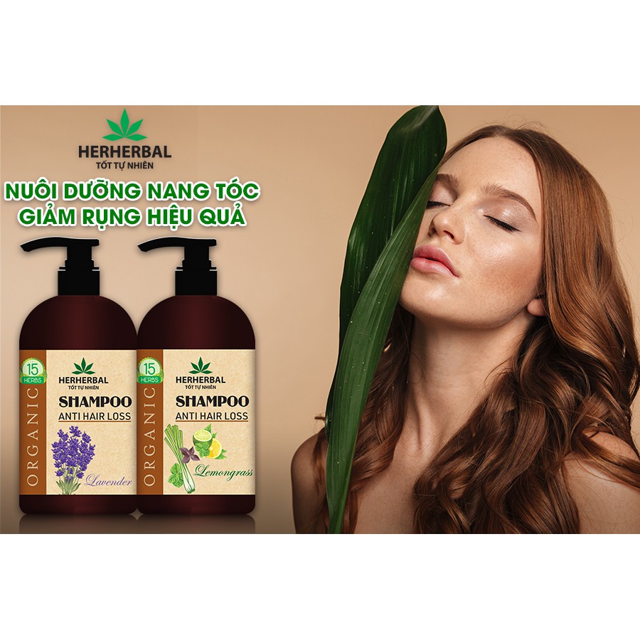 Dầu gội dược liệu giảm gãy rụng Alpha Herherbal Tinh Dầu Sả Chanh