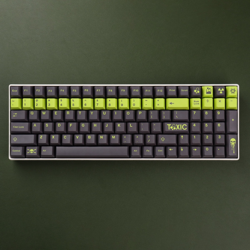 Keycap GMK Toxic 129 nút in Dye Sub dành cho bàn phím cơ