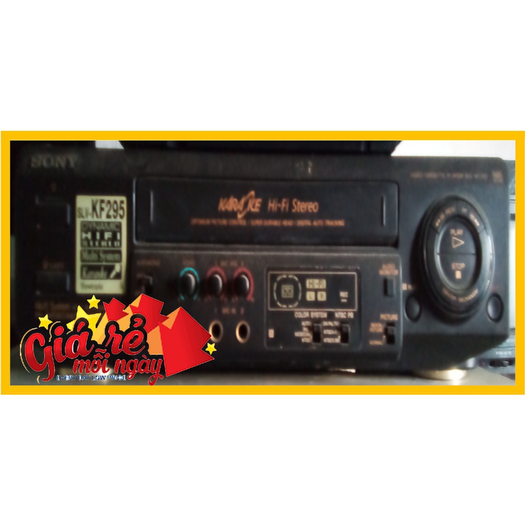 Đầu Băng Sony Video VHS cassette SLV- KF295 xưa cho sưu tầm, décor quán