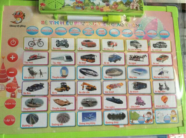 Bảng điện tử nói song ngữ Việt - Anh cho bé học tập