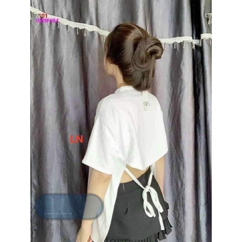 Áo buộc nơ hở lưng