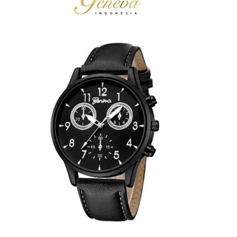 (Thủ Tục) ✅Đồng Hồ Đeo Tay Geneva Dây Da Sang Trọng Cho Nam