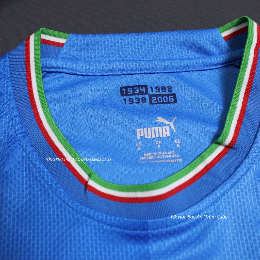 Bộ Quần Áo Đá Banh ĐT Italia/ Ý Áo Xanh Quần Trắng mùa giải 22/23