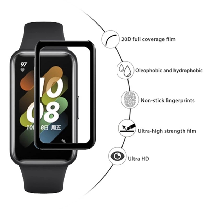 Miếng Dán Bảo Vệ Màn Hình Viền Cong 3D Siêu Mỏng Chống Rơi Cho Huawei Band 7