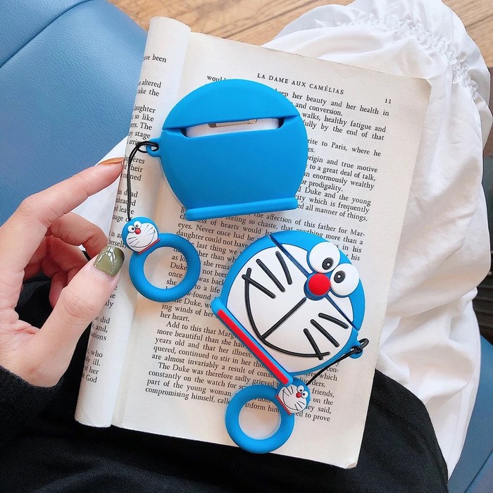 Vỏ Đựng Bảo Vệ Hộp Sạc Tai Nghe Airpods 1 & 2 / Inpods 12 Hình Doraemon 3d