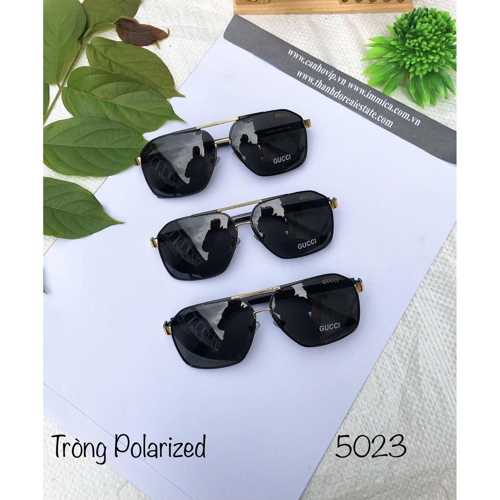 Mắt Kính Mát nam 5023 tròng polarized, mẫu hot bán quanh năm – Kính mát nam, nữ đẹp tặng kèm túi đựng kính và khăn lụa