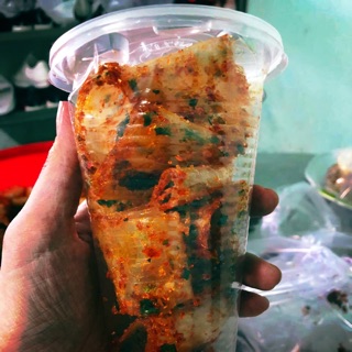 Bánh tráng cuộn bò sate siêu cay