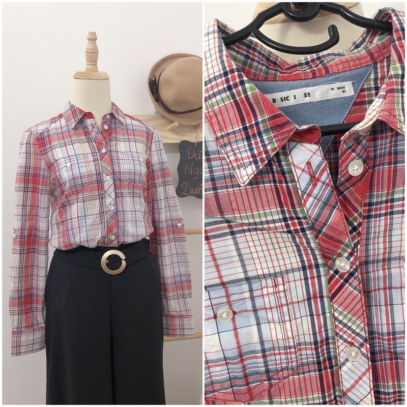 Áo sơ mi vin ca rô hiệu 2hand