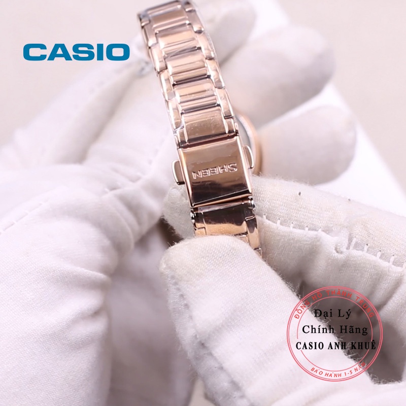 Đồng Hồ Casio Nữ Sheen SHE-4056PG-2AUDF đính pha lê cao cấp