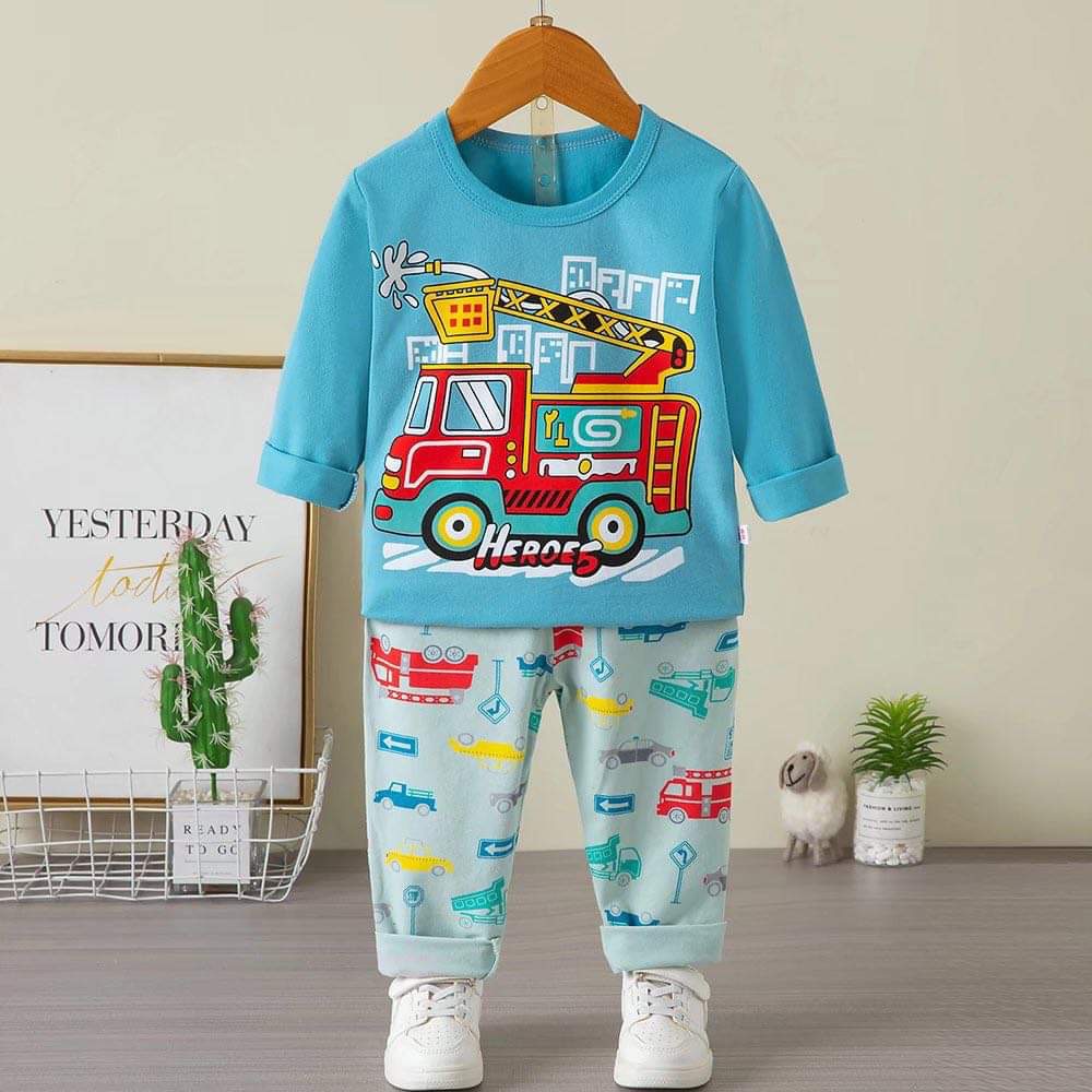 Đồ bộ bé trai quảng châu xuất Hàn - Bộ quần áo dài tay cotton xuất hàn cho bé trai