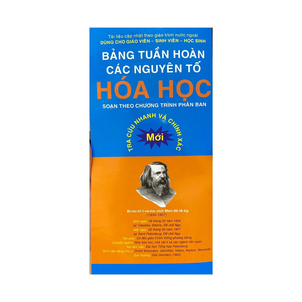 Sách Bảng tuần hoàn các nguyên tố hóa học soạn theo chương trình phân ban