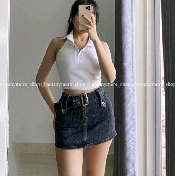 Chân váy jeans tặng kèm thắt lưng hàng cao cấp U-Ng