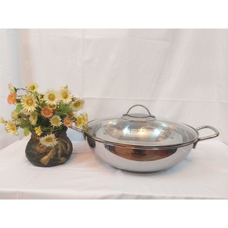 Chảo lẩu xào sâu lòng Fivestar inox 430 bếp từ 3 đáy 32cm