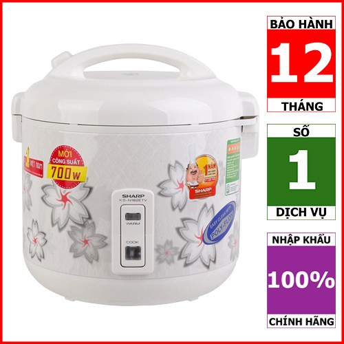 Nồi cơm điện Sharp 1.8 lít KS-N182ETV Hàng trưng bày 99%  SX Thailan - Dùng cho 4-6 người ăn