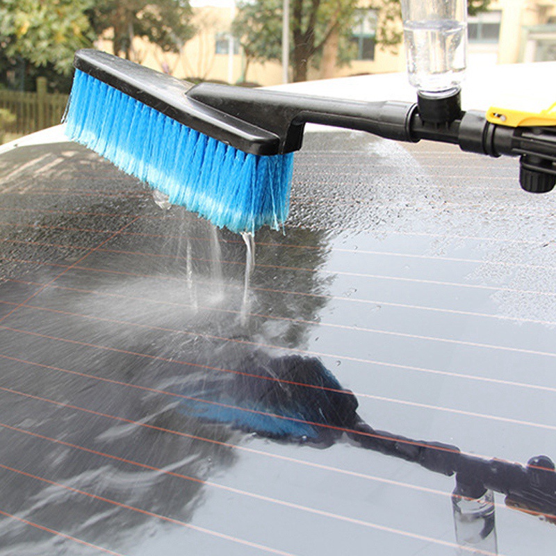 Bàn chải rửa xe Công cụ làm sạch phun nước Lông mềm Lông mềm Cán dài