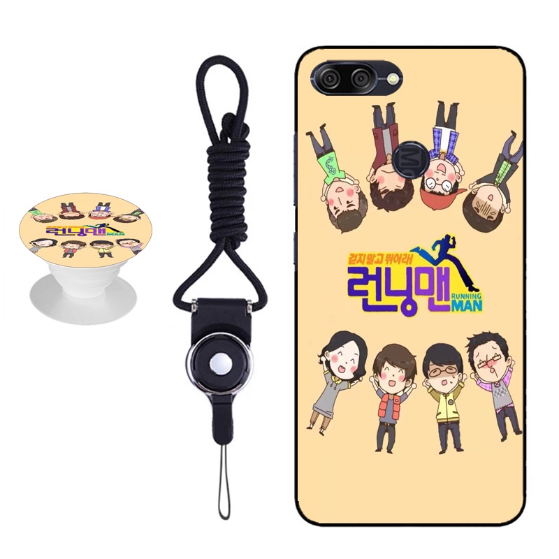 Ốp điện thoại silicon chống sốc có giá đỡ và dây đeo cho 5.7 ASUS X018D/ASUS ZenFone Max Plus M1 (ZB570TL)