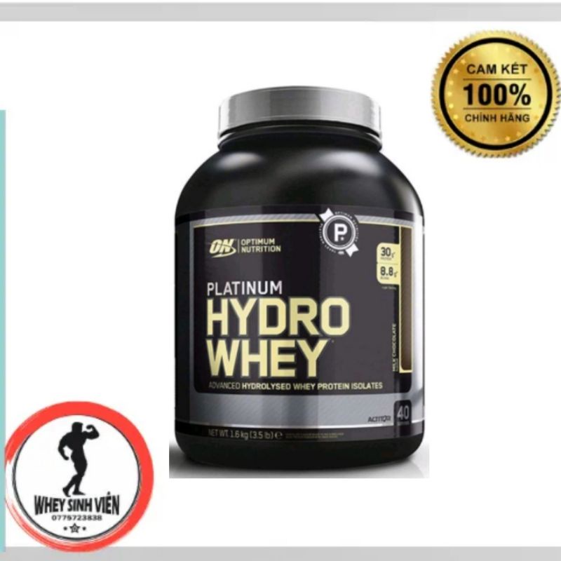 Thực Phẩm Bổ Sung Tăng Cơ Bắp Optimum Nutrition Platinum Hydro Whey 3.5lb  40 Lần Dùng Từ Mỹ