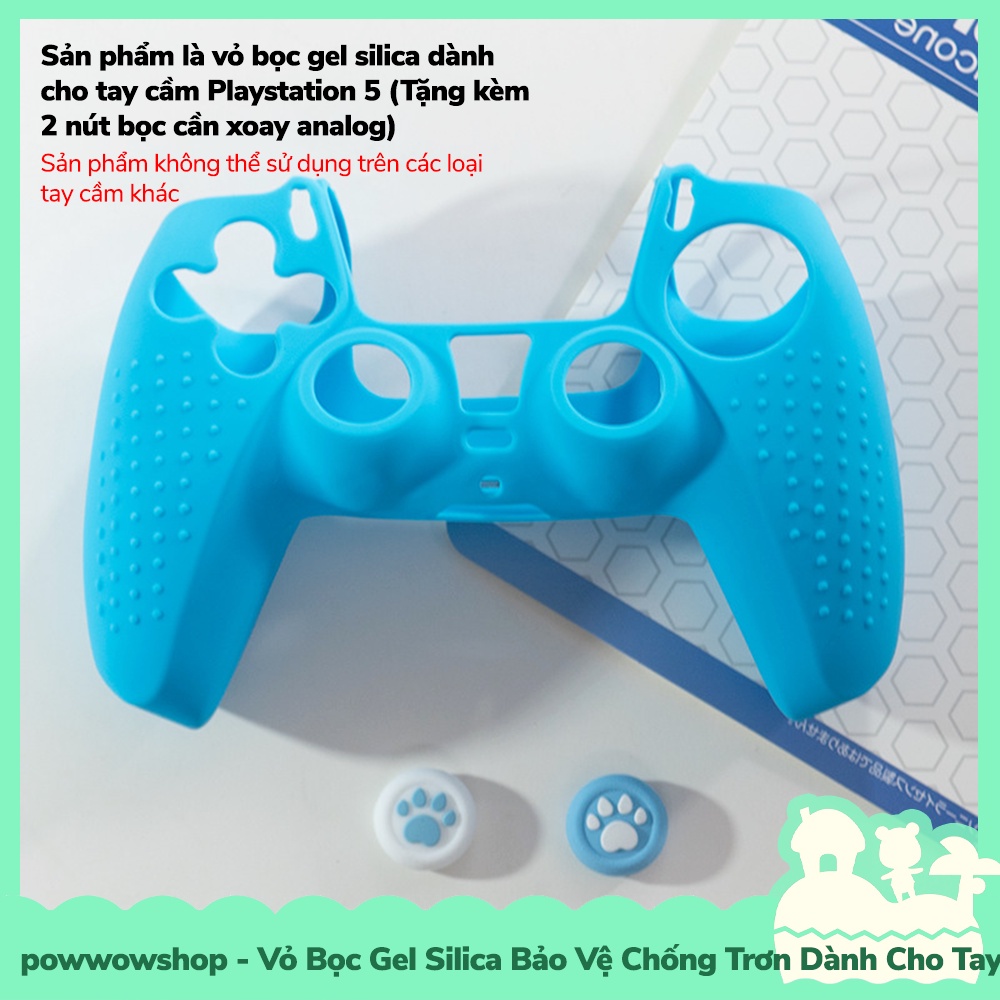 [Sẵn VN - Hỏa Tốc] Vỏ Bọc Bảo Vệ Chống Trơn Gel Silica Dẻo Dành Cho Tay Cầm Chơi Game Controller Playstation 5 PS5
