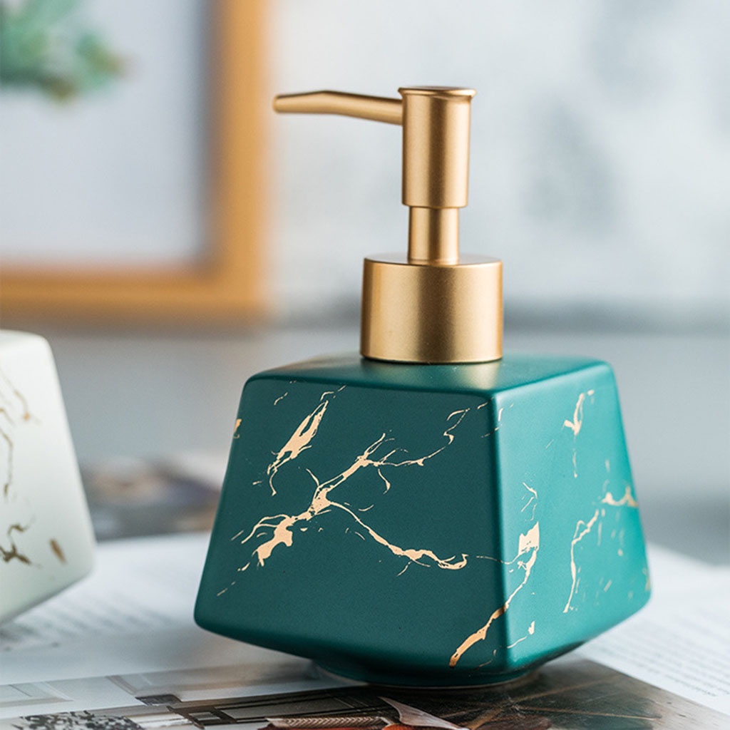 Bình Sứ Đựng Xà Phòng Dạng Lỏng 260ml Có Thể Bơm Lại Tiện Dụng