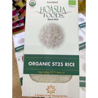 Gạo trắng hữu cơ st25 hoa sữa 1kg cho bé ăn dặm