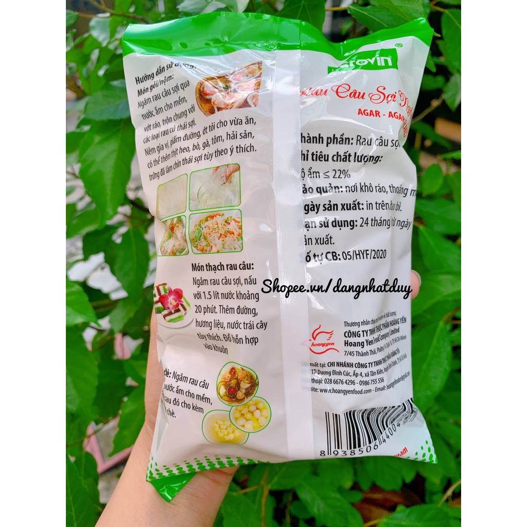 Rau câu sợi ngắn Agar Hoàng Yến gói 20 gram