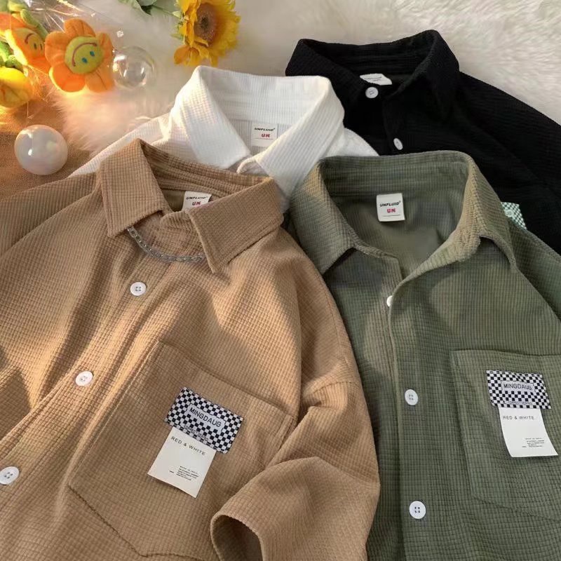 Áo Thun Polo Tay Ngắn Màu Trơn In Chữ Đơn Giản Thời Trang Cho Nam