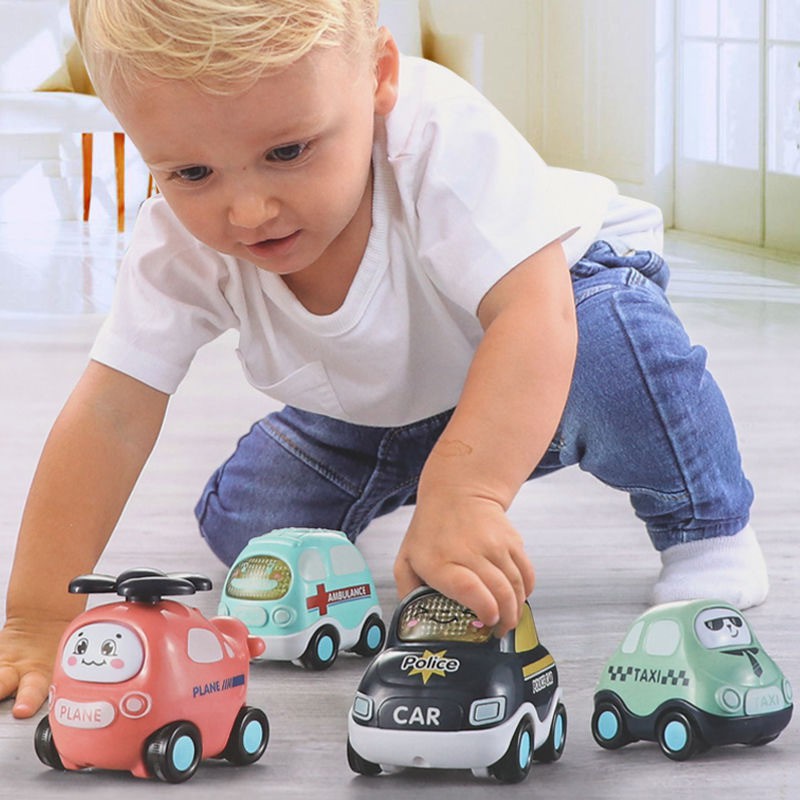 Bộ Đồ Chơi Ô Tô Trẻ Em Chạy Đà Quán Tính Xe Cứu Hỏa,Cứu Thương,Cảnh Sát,Taxi,Xe Bus,Xe Kem Dễ Thương Cho Bé 1-3 Tuổi