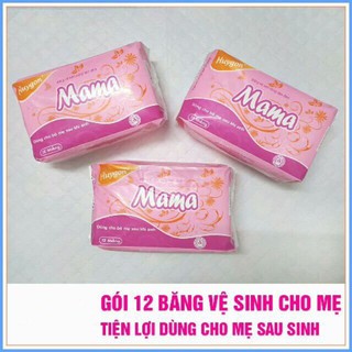 Băng Vệ Sinh Mama Cho Mẹ Sau Sinh  Gói 12 Miếng