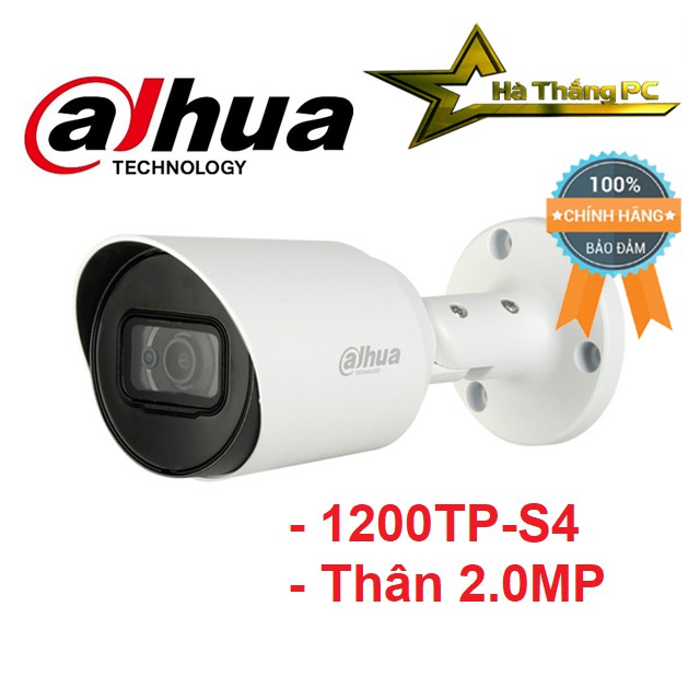 [Mã 154ELSALE2 giảm 7% đơn 300K] Camera Dahua 1200TP S4 2.0Mp(1080p) - Chính Hãng DSS