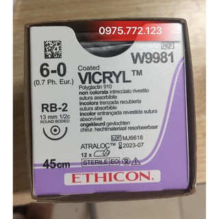 CHỈ TIÊU PHẪU THUẬT THẨM MĨ 6/0 W9981