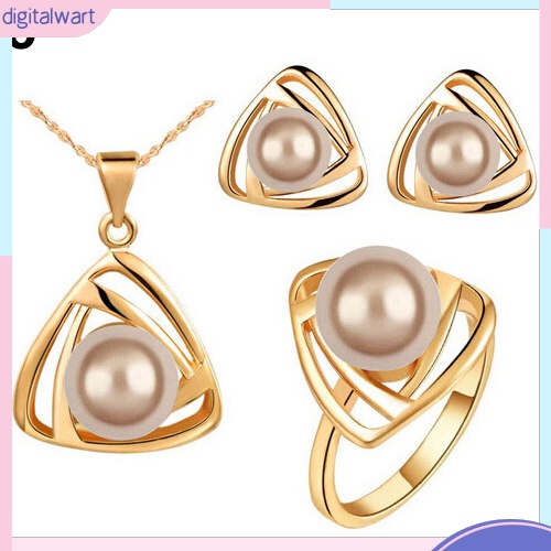 Bộ Trang Sức Mặt Ngọc Trai Nhân Tạo Thời Trang Dành Cho Nữ