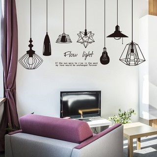 Decal Dán Tường Đèn Trang Trí