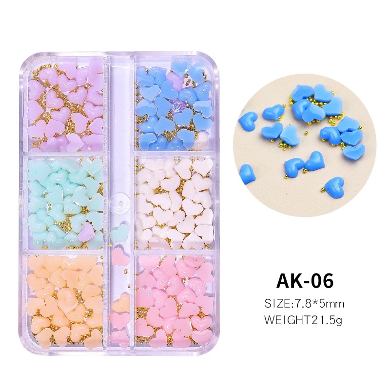 Hộp Phụ Kiện Trang Trí Móng Tay 3D Hình Hoa Và Bướm Xinh Xắn