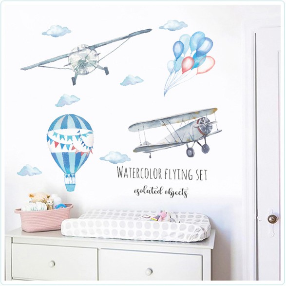 Decal trang trí tường - Bầu Trời WATERCOLOR