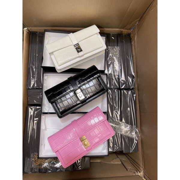 Túi PeDro Vân Da Dây Đeo Xích Size 20