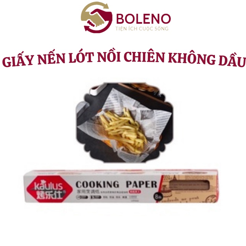 Giấy nến cho nồi chiên không dầu nướng bánh nướng gà , giấy lót nồi chiên không dầu chống dính dài 8m