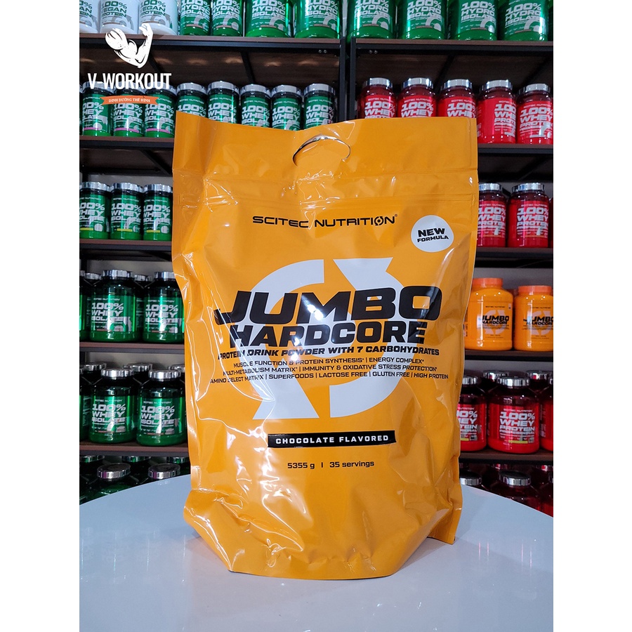 Sữa Tăng Cân, Tăng Cơ Nạc, Hỗ Trợ Tập Luyện | JUMBO HARDCORE 5355G | Mass Dành Cho Người Khó Hấp Thụ | SCITEC NUTRITION