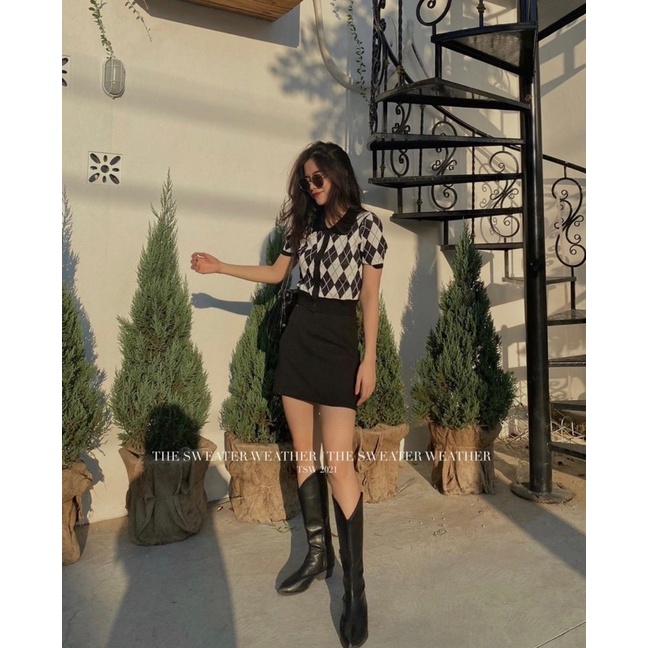 Áo Crotop Polo Len Mongtoghi Hình Quả Trám 2 Màu Siêu hOT | BigBuy360 - bigbuy360.vn