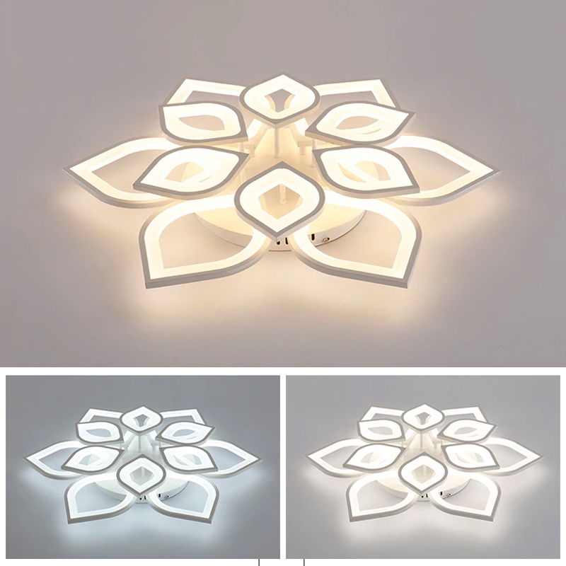 Đèn mâm ốp trần Led Acrylic T6-15, 12 BA CHẾ ĐỘ ÁNH SÁNG VÔ CỰC