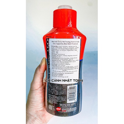 DIỆT RÊU HẠI, LÀM TRONG NƯỚC CHO BỂ CÁ BEST SAFE AQUARISTA PREMIUM GEX (NHẬT BẢN) 300ML