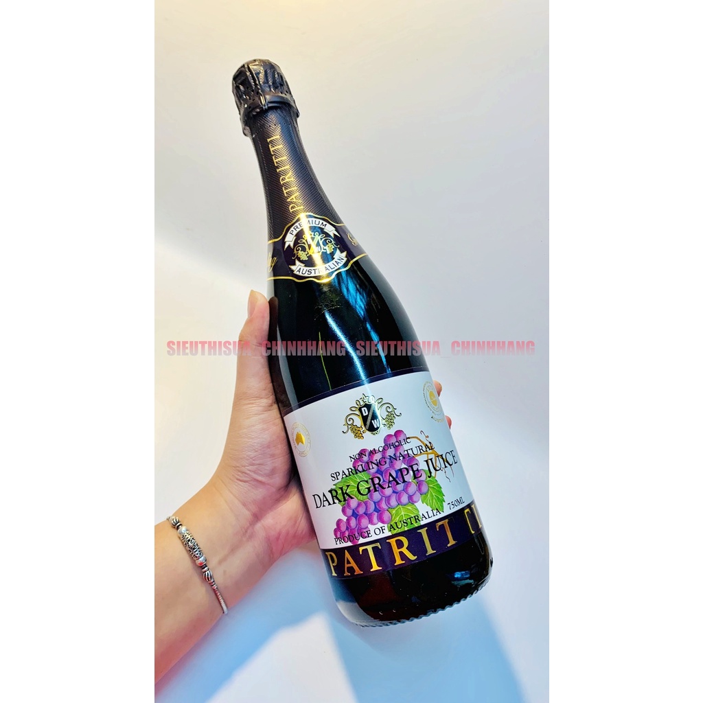 - Nước ép nho Patritti Úc - Dark Grape Juice chai 750ml