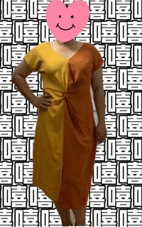 ĐẦM XOẮN EO HAI MÀU (BigSize)