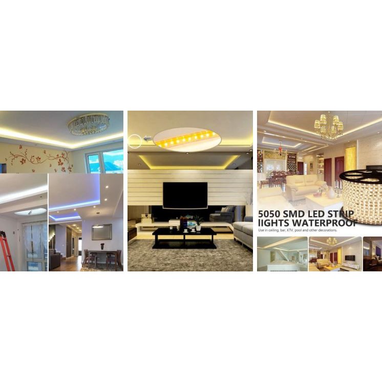 Cuộn 5 mét Led Dây 12V 3528 120led/m 8mm -Ánh sáng Trắng/Vàng-Công Suất 13W/mét
