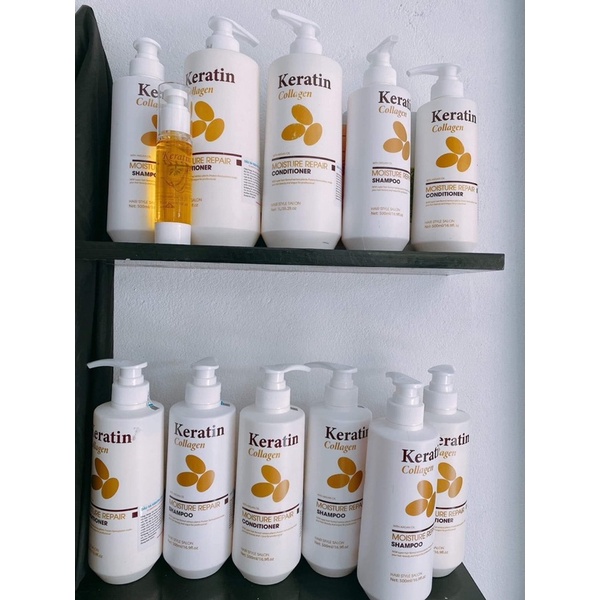 Dầu gội xả Keratin 500ml siêu đỉnh dành cho tóc mỏng sợi tóc mảnh