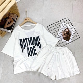 Đồ Bộ Nữ TSD06331 Đồ Bộ Mặc Nhà Chất Cotton Cao Cấp Co Dãn Tốt In Chữ BATHUNG ARE Size 40KG - 80KG
