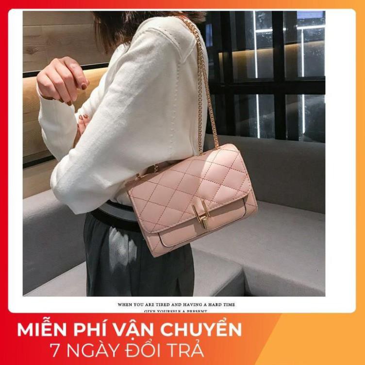 Túi xách đeo chéo nữ ( Mới ) KHÓA XOAY Chữ Y HÀN QUỐC trẻ trung / MÀU ĐEN trắng loại lớn