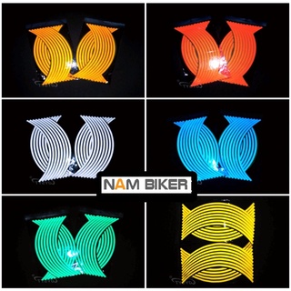 NamBiker - 1 Bộ tem dán vành phản quang xe máy - tem vành chỉ Decal xe máy