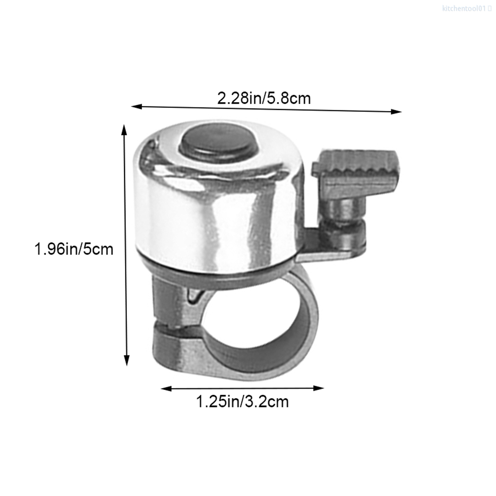 Chuông xe đạp mini bằng hợp kim nhôm màu bạc có thể điều chỉnh âm thanh
