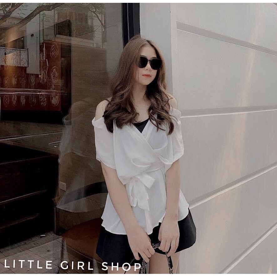 Sét Áo Sơ Mi Thắt Eo Kèm Quần Short Ống Rộng, Chất Đũi, Phong Cách ULZZANG Hàn Quốc | BigBuy360 - bigbuy360.vn